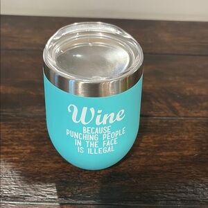 Blue Insulated Wine Tumbler